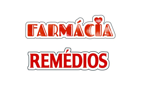 APLIQUE EM PAPEL E MDF COM 2 UNIDADES LITOARTE FARMACIA REMEDIOS